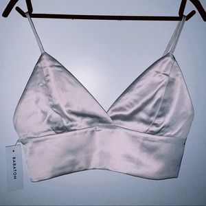 Blush Satin Aritzia “Aria” Bralette